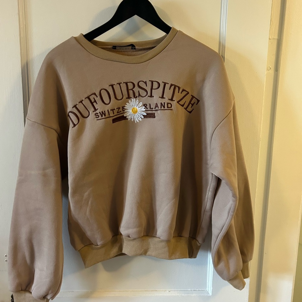 SHEIN Beige Casual Sweatshirt